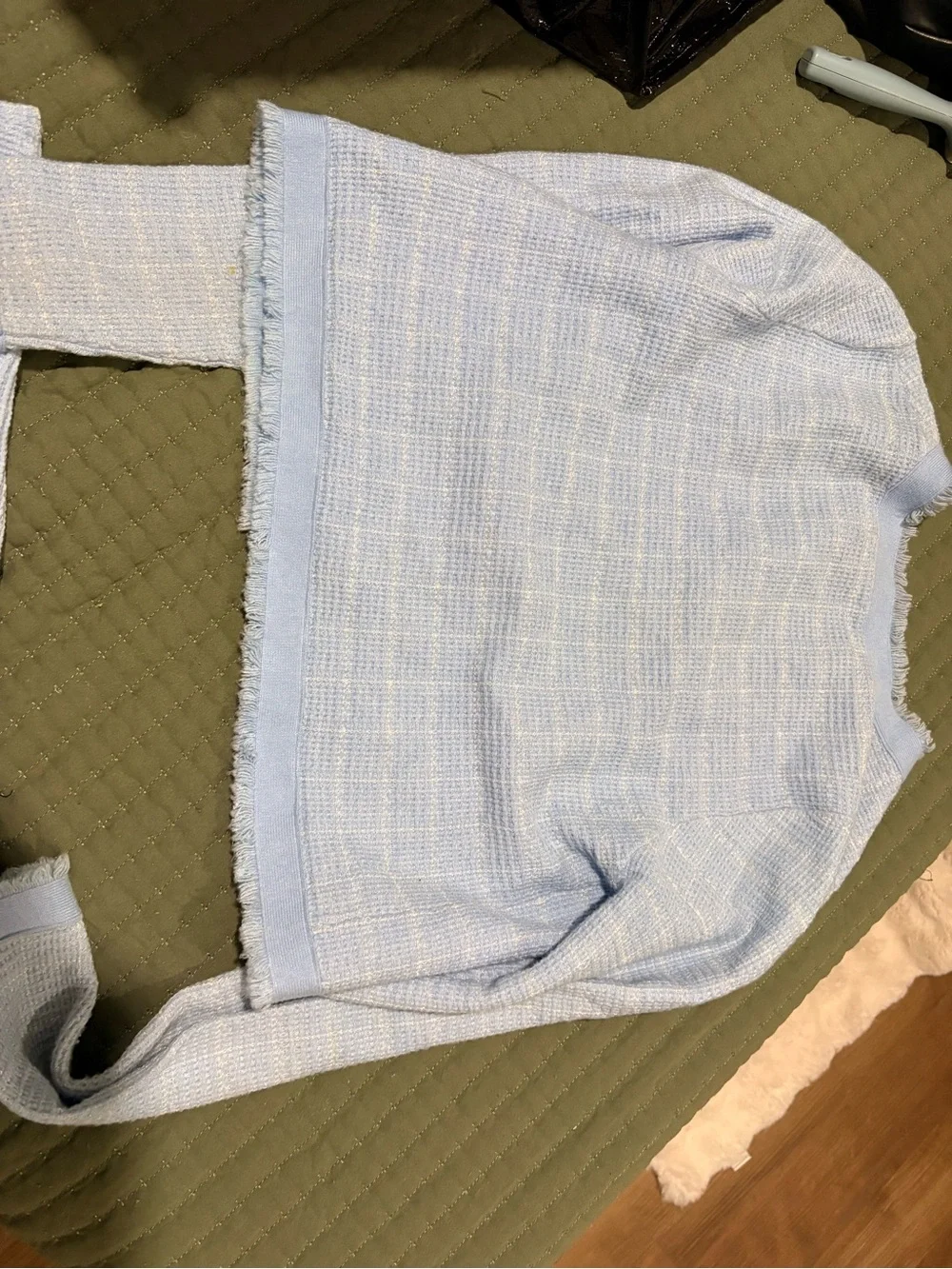 Light Blue Tweed Jacket and Dress Set